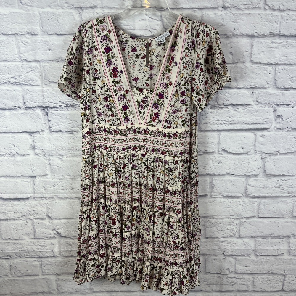 Patrons Of Peace NWOT Floral Tiered Cottagecore Boho Dress Size Medium